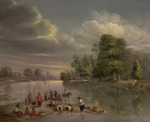 Scène sur le Wabash - George Winter